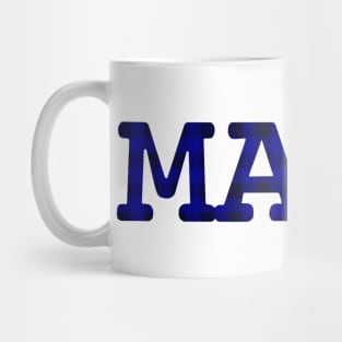 Mama Dark Blue Check Mug